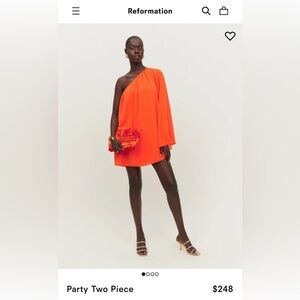 Reformation Party Two Piece (Size 0 in Tomato)